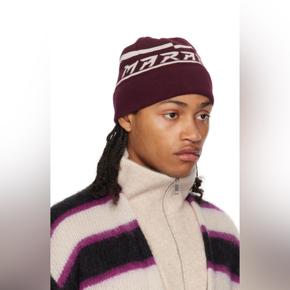 Isabel Marant burgundy beanie - Picture 3 of 6